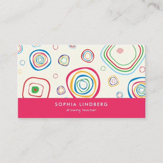 Fun Circles Art Business Card (Front)