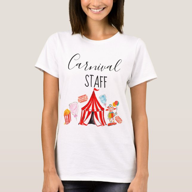 Fun circus carnival staff kid party shirt (Front)
