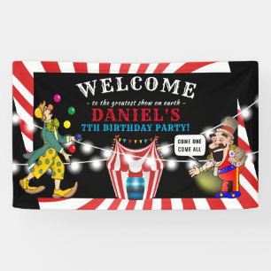 Fun Circus Children's   Carnival Birthday Banner