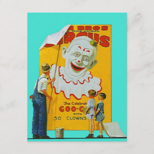 FUN CIRCUS CLOWN PARTY THEME INVITE INVITATION