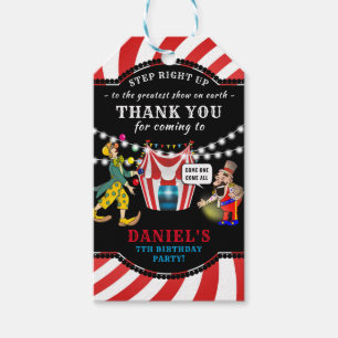 Fun Circus Kids   Carnival Birthday Thank You Gift Tags