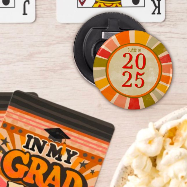 Fun Class of 2025 Retro Stylish Fun Modern  Bottle Opener (Creator Uploaded)