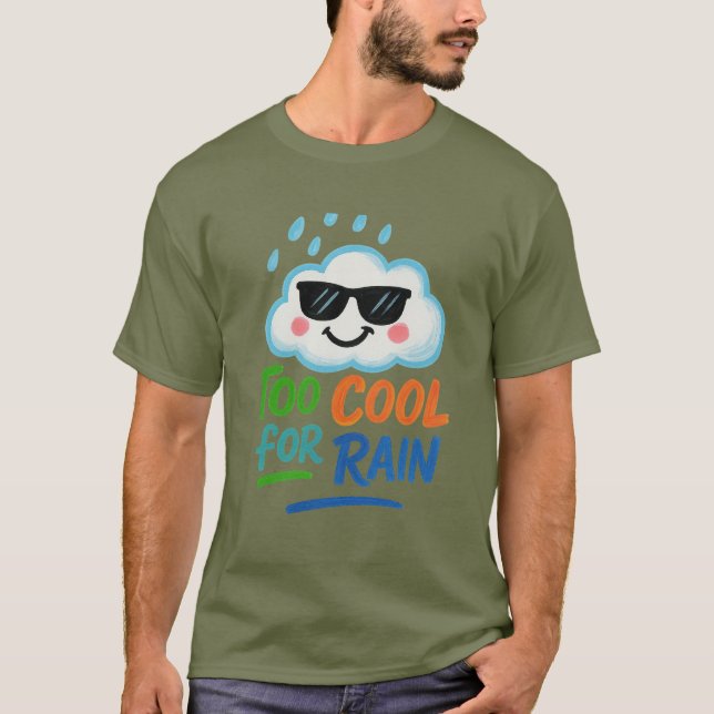 Fun Cloud Graphic Unisex Dark T-Shirt (Front)