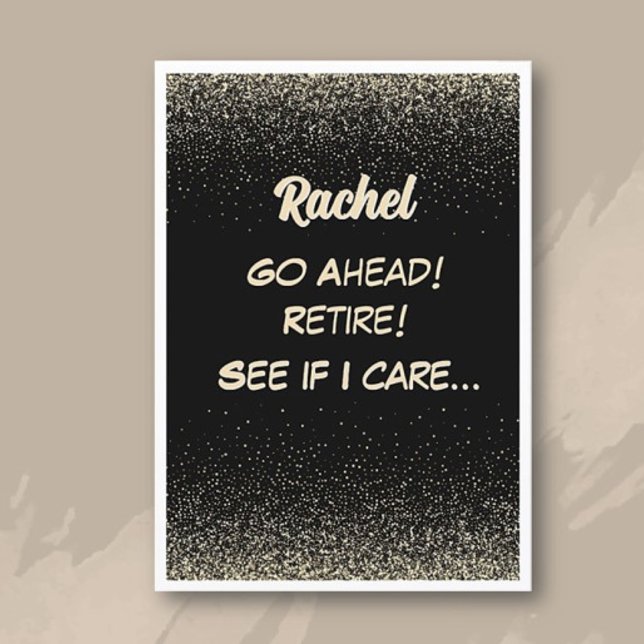 Fun, Co-worker Personalised Retirement Card (Creator Uploaded)