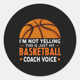 Fun Coach Basketball Lover Classic Round Sticker
