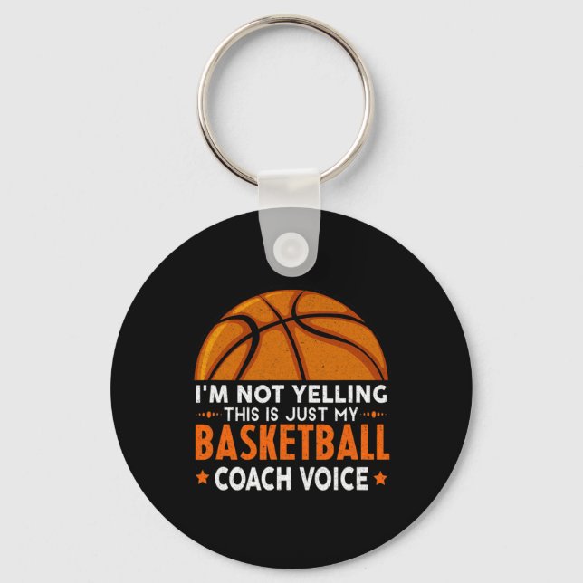 Fun Coach  Basketball Lover Key Ring (Front)