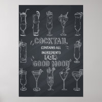 Fun Cocktail  Chalkboard Party poster
