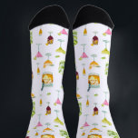 Fun Cocktails Pattern Socks<br><div class="desc">Perfect gift for the groomsmen!  This fun cocktails pattern is sure to add a little something to your step! Perfect for every day use after the wedding day!</div>