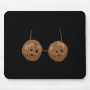 Fun Coconut Summer Coconuts Bra Fun Halloween Cost Mouse Mat
