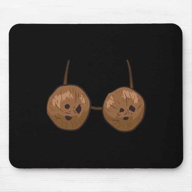 Fun Coconut Summer Coconuts Bra Fun Halloween Cost Mouse Mat (Front)