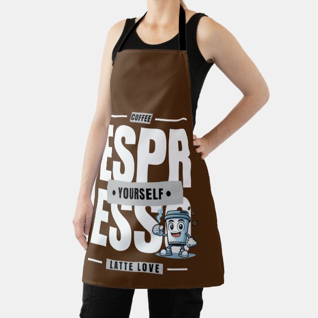 Fun Coffee Apron Design for Baristas (Insitu)