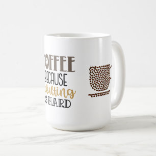 Fun Coffee Bean Typography Adult Mug