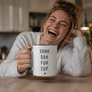 Fun coffee humor typography modern coworker mug