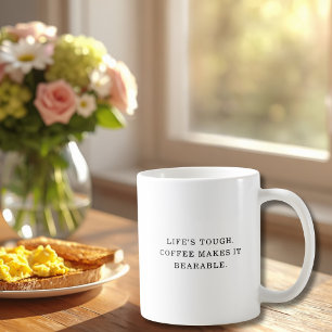 Fun Coffee Quote Modern Trendy Typography Mug