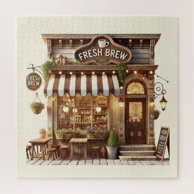 Fun coffee shop lovers  jigsaw puzzle (Vertical)