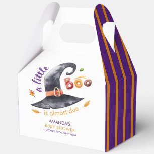 Fun Colorful  Little Boo Witch Hat Baby Shower Favour Box