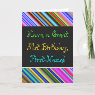 Fun, Colorful, Whimsical 51st Birthday Card
