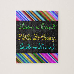 Fun, Colorful, Whimsical 59th Birthday Puzzle