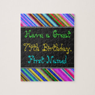 Fun, Colorful, Whimsical 74th Birthday Puzzle