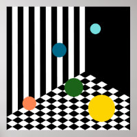 Fun Coloured Bouncing Balls In Isometric Room