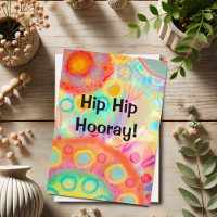 Fun Coloured Hip Hip Hooray