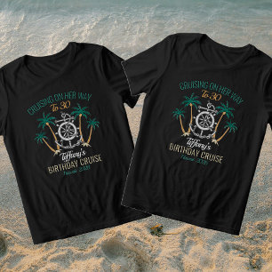 Fun Colourful 30th Birthday Cruise Crew 2026 Group Tri-Blend Shirt