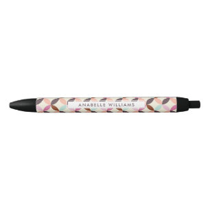Fun Colourful Abstract Pattern Black Ink Pen