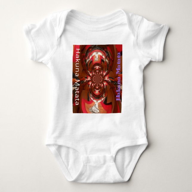 Fun Colourful African Design Baby Bodysuit (Front)