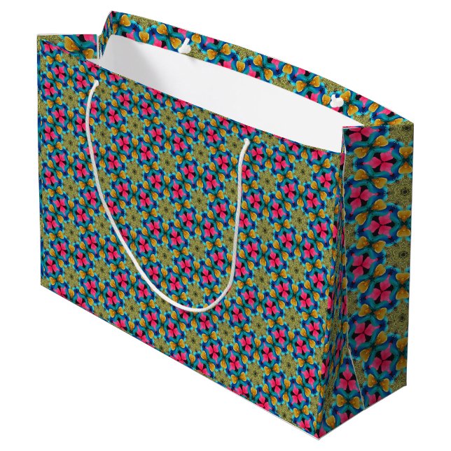 Fun Colourful Aloha Tropical Gift Bag (Back Angled)