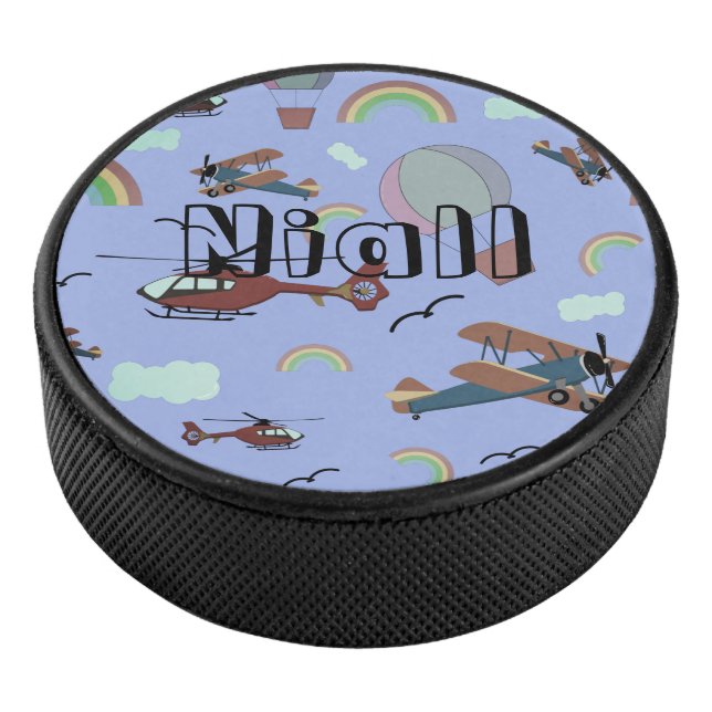 Fun Colourful Aviation   Hockey Puck (3/4)
