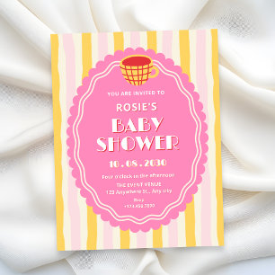 Fun colourful baby shower invitation