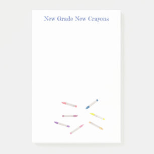 Fun Colourful Back To School Watercolor Crayons  Post-it Notes