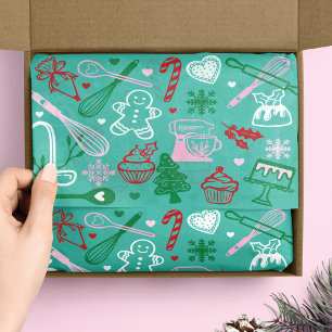 Fun Colourful Baking & Cooking Utensil Christmas Tissue Paper