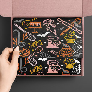 Fun Colourful Baking & Cooking Utensil Halloween Tissue Paper