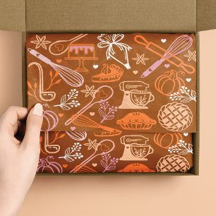 Fun Colourful Baking & Cooking Utensil Thanksgivin Tissue Paper