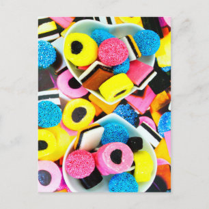 Fun Colourful Candy Postcard