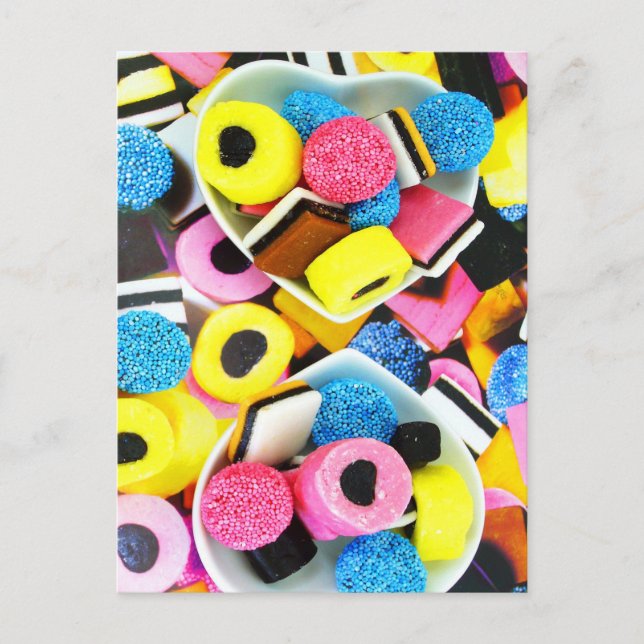 Fun Colourful Candy Postcard (Front)