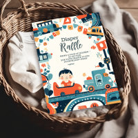 Fun Colourful Cars Boy Baby Shower Diapper Raffle