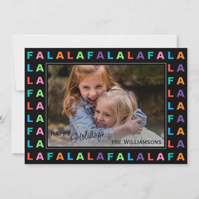 Fun Colourful Classic FA LA LA LA Holiday Season (Front)