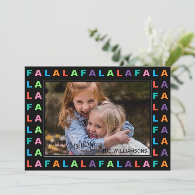 Fun Colourful Classic FA LA LA LA Holiday Season (Standing Front)