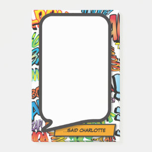 Fun Colourful Comic Book Speech Bubble Post-it Notes