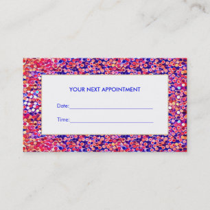 Fun Colourful Confetti Salon Appointment Card