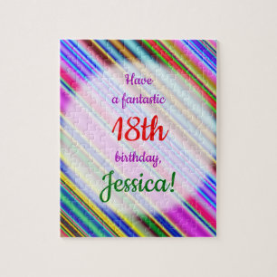 Fun, Colourful, Customisable 18th Birthday Puzzle
