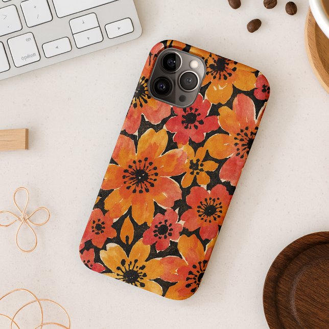 Fun Colourful Delicate Watercolor Flowers iPhone Case (Creator Uploaded)