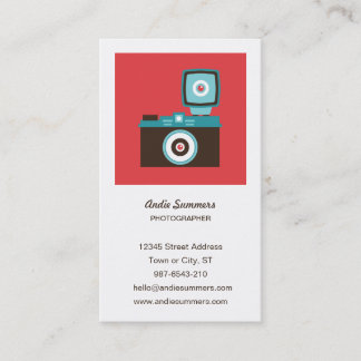 Fun Colourful Diana Lomo Camera Photographer Business Card
