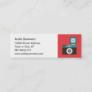 Fun Colourful Diana Lomo Camera Photographer Mini Business Card