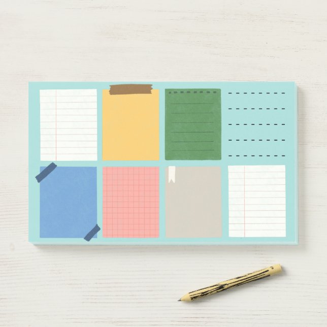 Fun Colourful Different Notepad List Designs To Do (On Desk)