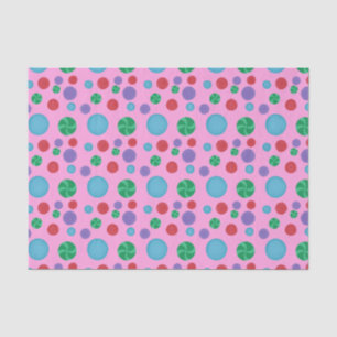 Fun Colourful Dimensional Polka Dots Tissue Paper