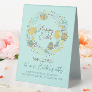 Fun Colourful Easter Brunch Egg Hunt Welcome Sign