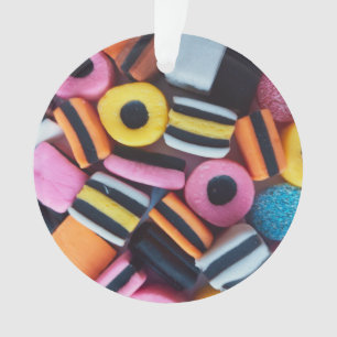 Fun, Colourful, Editable Liquorice Candy  Ornament